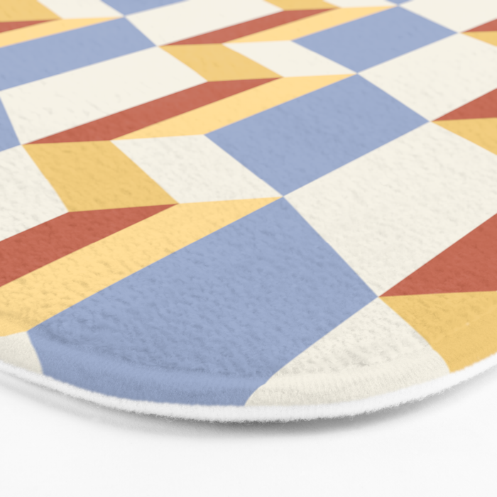 Cuboid Geometric Abstract Shapes Pattern XXIX Bath Mat Gallery Image 3