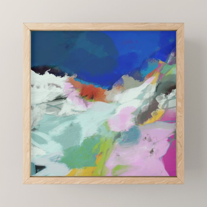 blue sky landscape abstract Mini Art Print Gallery Image 1