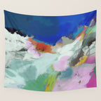 blue sky landscape abstract Wall Tapestry Gallery Image 4