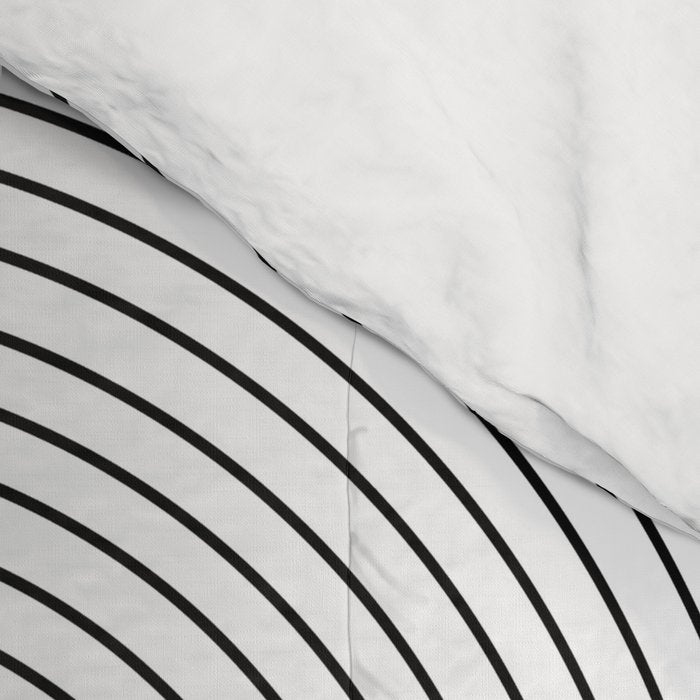 Abstract Black and White Minimalist Art Comforter Gallery Image 4