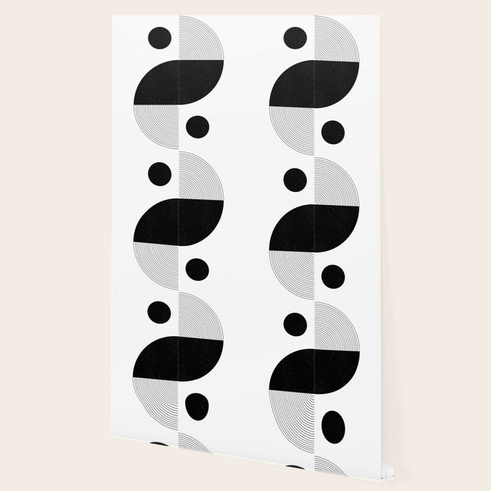 Abstract Black and White Minimalist Art Wallpaper Gallery Image 2
