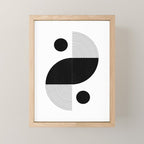 Abstract Black and White Minimalist Art Mini Art Print Gallery Image 1