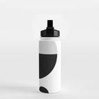Abstract Black and White Minimalist Art Water Bottle Gallery Image 2