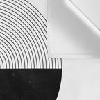 Abstract Black and White Minimalist Art Wall Tapestry Gallery Image 3