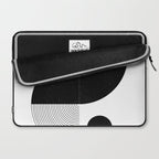 Abstract Black and White Minimalist Art Laptop Sleeve Gallery Image 2