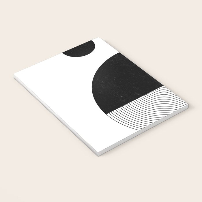Abstract Black and White Minimalist Art Notebook Gallery Image 3