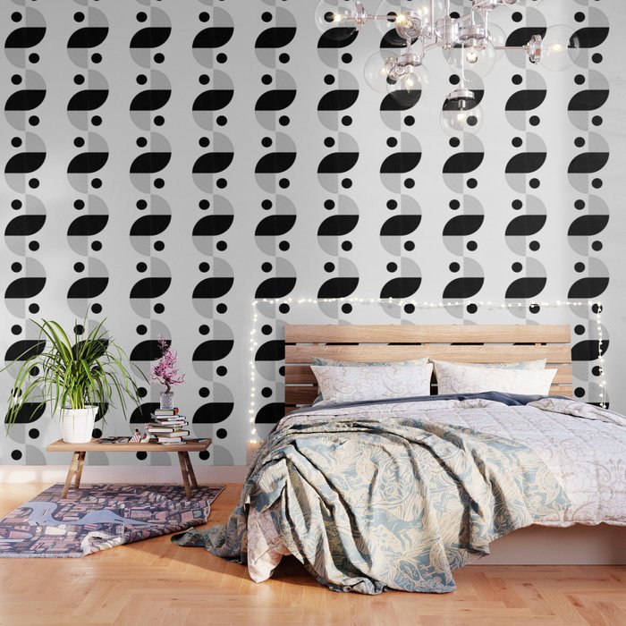 Abstract Black and White Minimalist Art Wallpaper Gallery Image 1