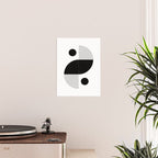 Abstract Black and White Minimalist Art Poster Gallery Image 2