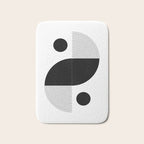 Abstract Black and White Minimalist Art Bath Mat Gallery Image 1