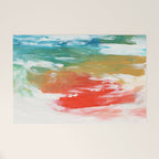 Ejaaz Haniff Colorful Abstract Acrylic Painting 'Storm In Paradise' Welcome Mat Gallery Image 1