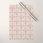 Palm Flamingos . Light Blush Wrapping Paper Gallery Image 1