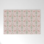 Palm Flamingos . Light Blush Welcome Mat Gallery Image 1