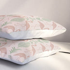 Palm Flamingos . Light Blush Pillow Sham Gallery Image 3