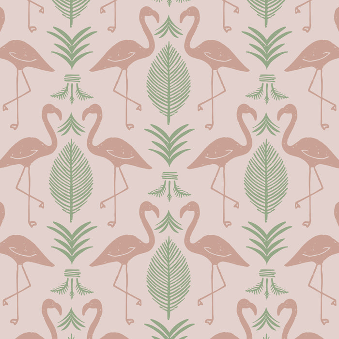 Palm Flamingos . Light Blush Coffee Mug Gallery Image 2