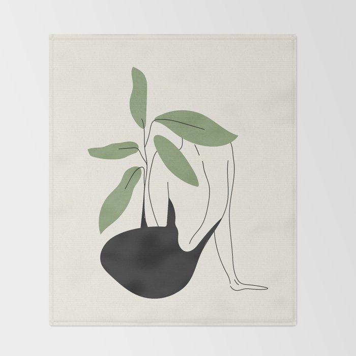 Minimal Line Shade 2 Throw Blanket Gallery Image 2