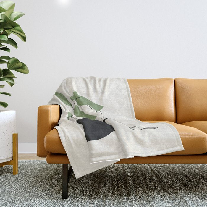 Minimal Line Shade 2 Throw Blanket Gallery Image 1