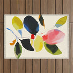 Minimal Abstract Colorful Plant Outdoor Rug Gallery Image 1