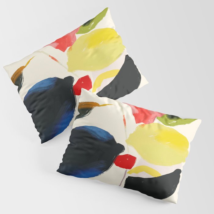 Minimal Abstract Colorful Plant Pillow Sham Gallery Image 3