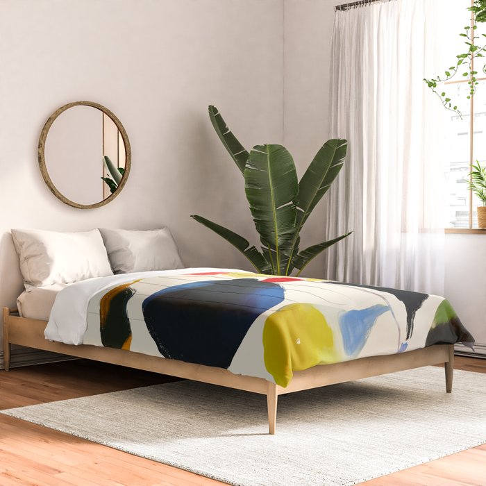 Minimal Abstract Colorful Plant Comforter Gallery Image 2