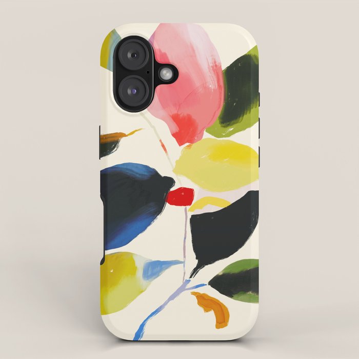 Minimal Abstract Colorful Plant iPhone Case Gallery Image 1