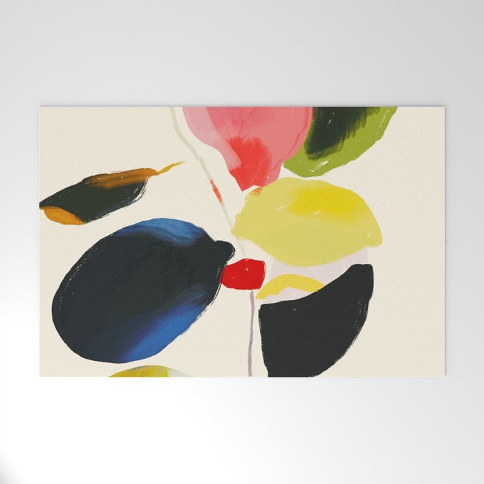 Minimal Abstract Colorful Plant Welcome Mat Gallery Image 1