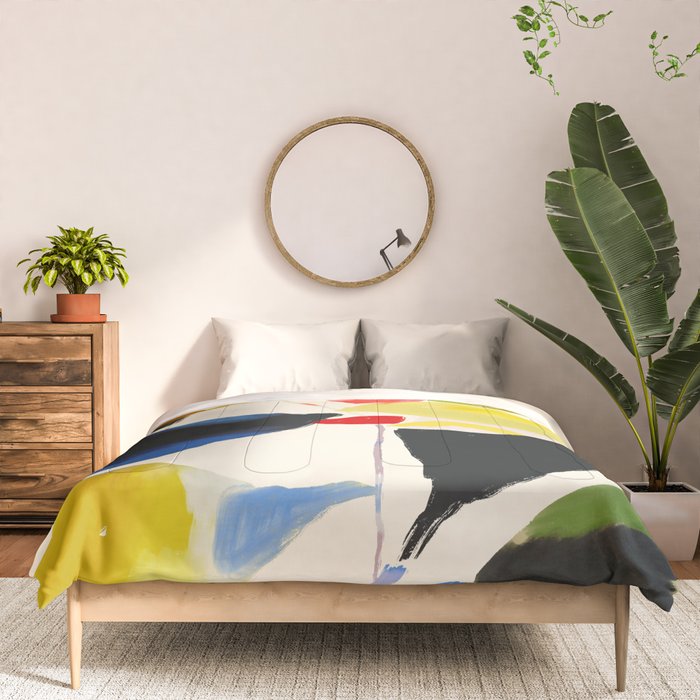 Minimal Abstract Colorful Plant Comforter Gallery Image 3