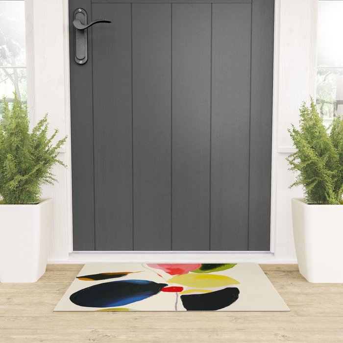 Minimal Abstract Colorful Plant Welcome Mat Gallery Image 3