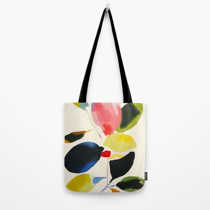 Minimal Abstract Colorful Plant Tote Bag Gallery Image 2
