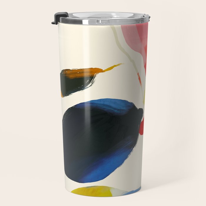 Minimal Abstract Colorful Plant Travel Mug Gallery Image 3
