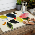 Minimal Abstract Colorful Plant Outdoor Rug Gallery Image 2