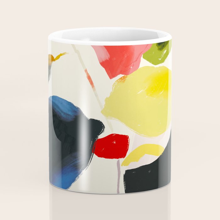 Minimal Abstract Colorful Plant Coffee Mug Gallery Image 4