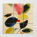 Minimal Abstract Colorful Plant Wood Wall Art Gallery Image 1