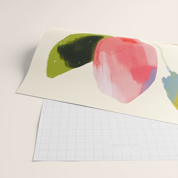 Minimal Abstract Colorful Plant Wrapping Paper Gallery Image 2