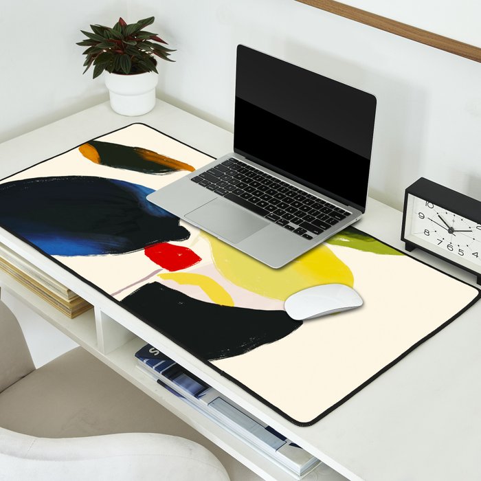 Minimal Abstract Colorful Plant Desk Mat Gallery Image 2