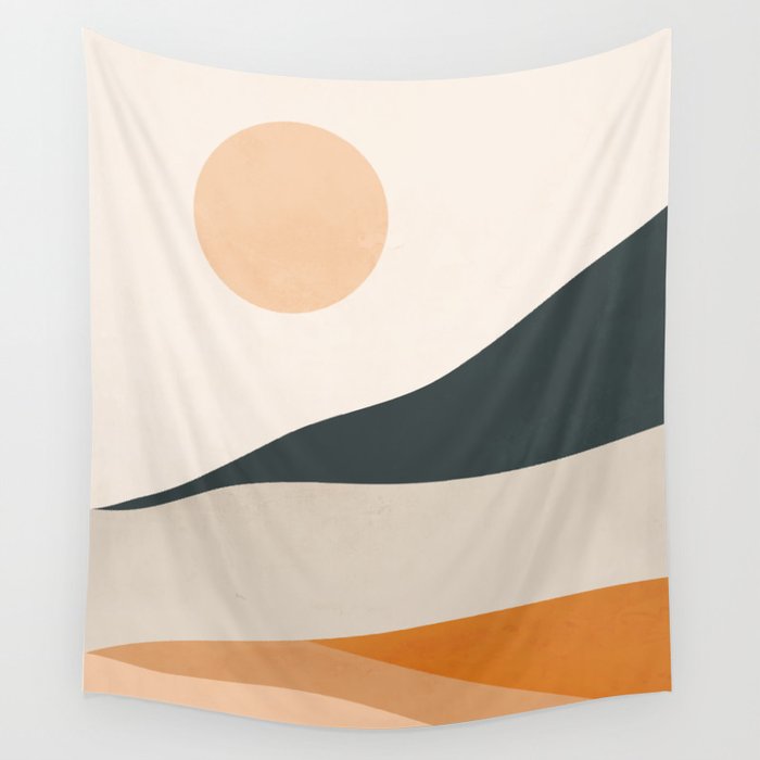 Abstract Art Landscape 14 Wall Tapestry Gallery Image 1