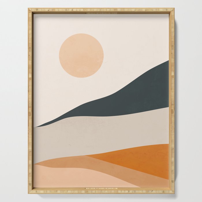 Abstract Art Landscape 14 Serving Tray Gallery Image 1