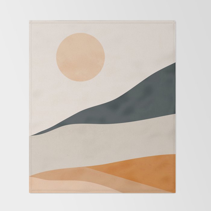 Abstract Art Landscape 14 Throw Blanket Gallery Image 2