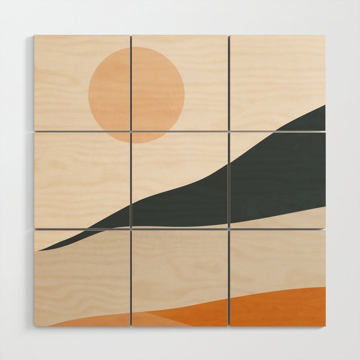Abstract Art Landscape 14 Wood Wall Art Gallery Image 1