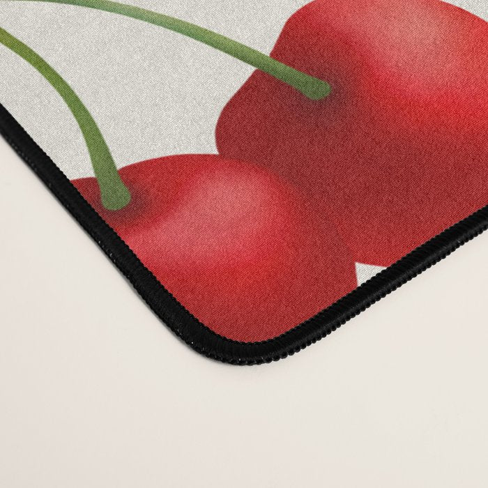 Y2K Cherries - Creme Pattern Large Desk Mat Gallery Image 4