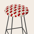 Y2K Cherries - Creme Pattern Large Stool Gallery Image 2