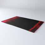 Red and Black Abstract Rug Gallery Image 3