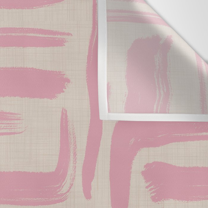 Blush Brushstrokes - Abstract Mid Century Modern Wall Tapestry Gallery Image 3