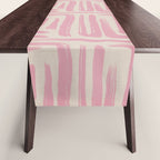 Blush Brushstrokes - Abstract Mid Century Modern Table Runner Gallery Image 1