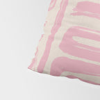 Blush Brushstrokes - Abstract Mid Century Modern Pillow Sham Gallery Image 4