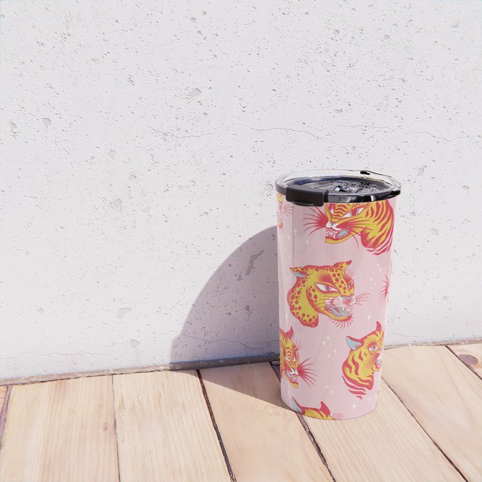 Tigerpop pattern Travel Mug Gallery Image 4