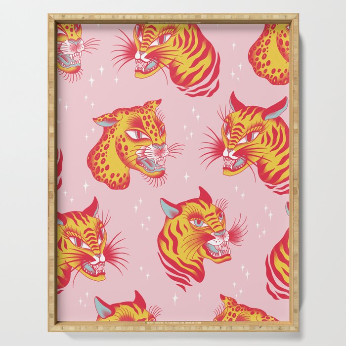 Tigerpop pattern Serving Tray Gallery Image 1