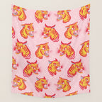 Tigerpop pattern Wall Tapestry Gallery Image 4