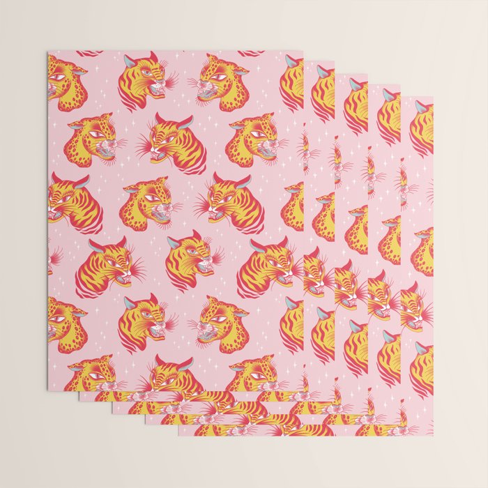 Tigerpop pattern Wrapping Paper Gallery Image 3