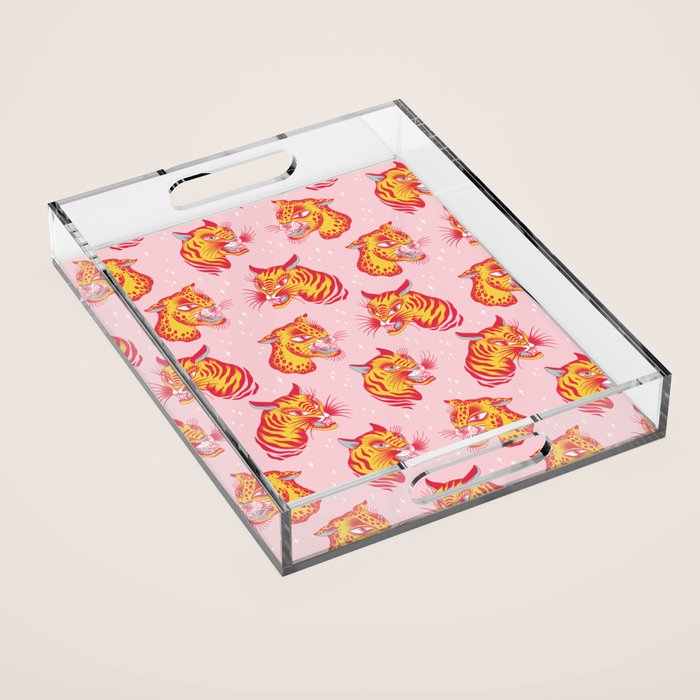 Tigerpop pattern Acrylic Tray Gallery Image 1