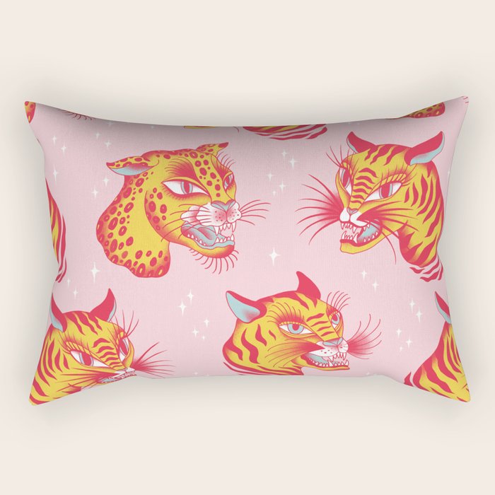 Tigerpop pattern Rectangular Pillow Gallery Image 1